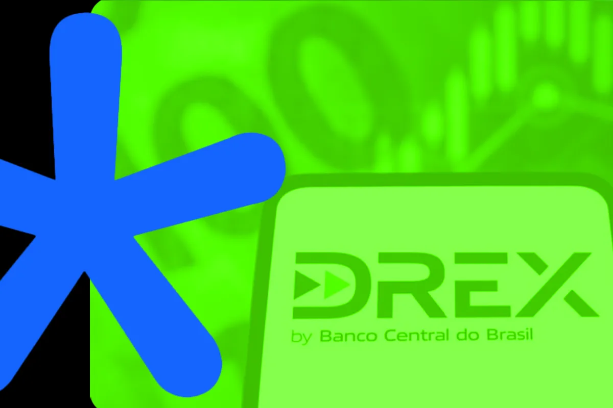 Ilustração com o logotipo da ABcripto e Drex